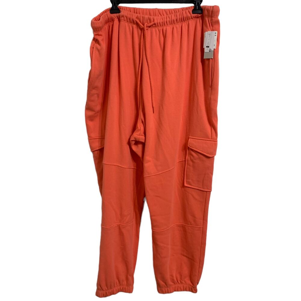 Bp. women's coral camelia pockets fleece joggers size 2X NEW